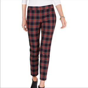 NWOT TOMMY HILFIGER ASHBY ANKLE plaid skinny slim pants SIZE 4